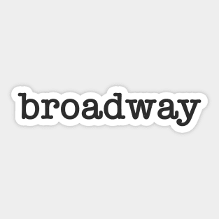 Broadway newsprint Sticker